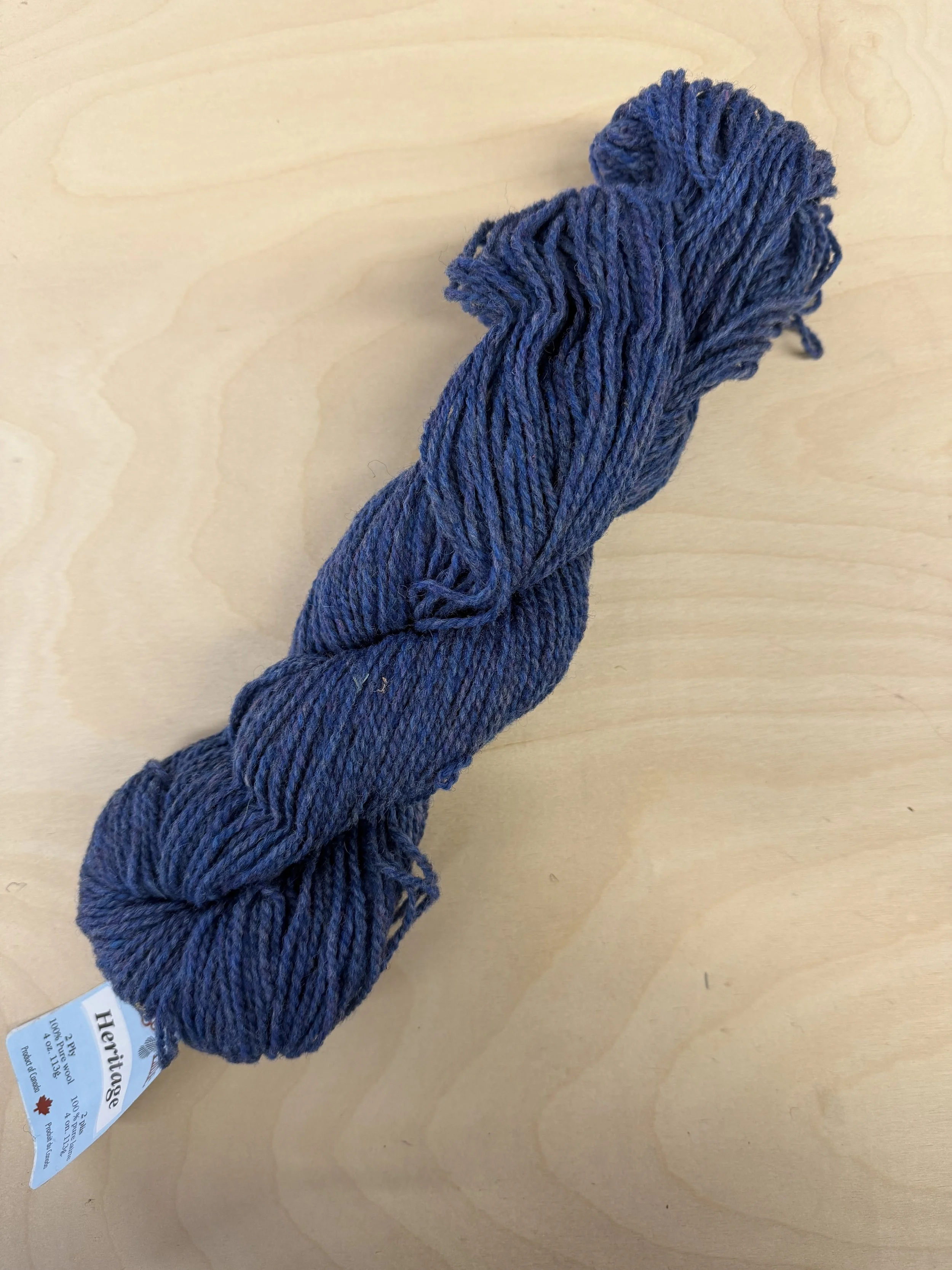 Quoddy Blue Heritage Rug Hooking Wool Yarn - Briggs & Little 2 Ply - 4oz of Wool for Rug Making