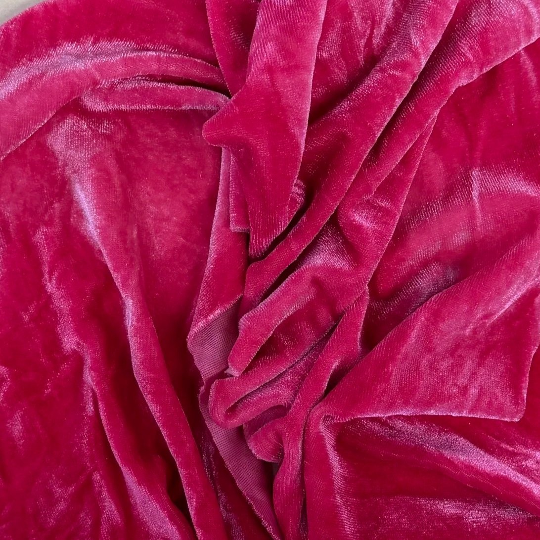Velvet - Peony Pink - Hand dyed 6 x 30 inch fabric for Rug Hooking, Punch Needle, Weaving, Applique, and More!