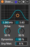 Ableton Overdrive settings for additional bite