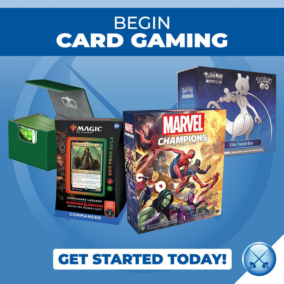 Looking to try your hand at a new #CardGame? Unsure about how to upgrade your decks further? We've got you covered! 🃏

Get started with #CardGames here: https://bit.ly/3R8hDLU

#MagictheGathering #MTG #Pokemon #PokemonTCG #TCG #MarvelChampions #Wiza