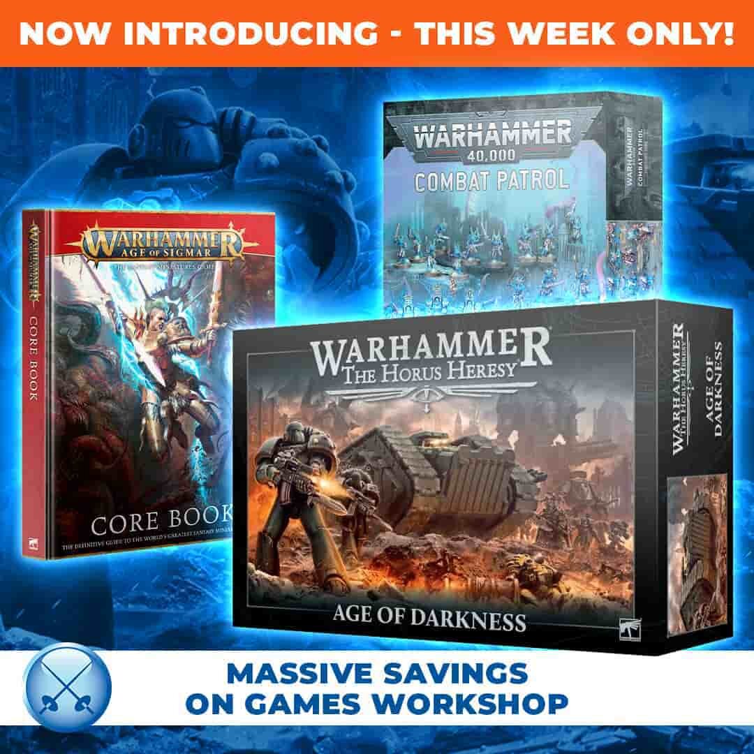 Introducing This Week Only! We're offering amazing deals on your favourite brands and game systems starting with up to 40% off #GamesWorkshop. 

Check back every week for brand new discounts you won't want to miss: https://bit.ly/3THvniU

#Warhammer 