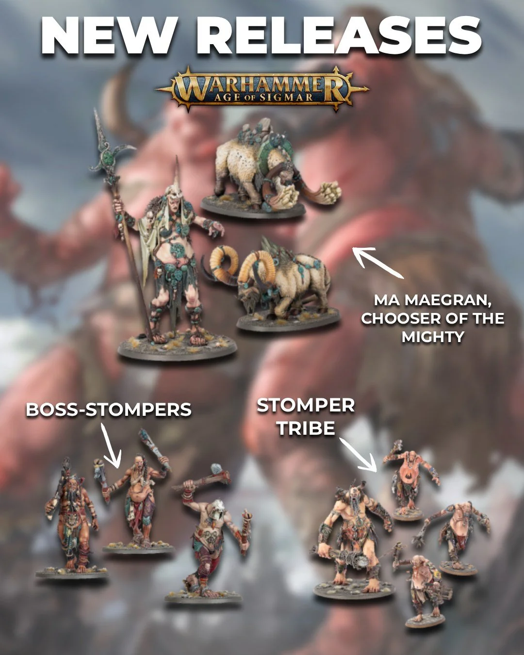 The sons of Behemat are storming forwards. Will you be joining them?

The latest releases for Age of Sigmar and Middle-Earth Strategy Battle Game are here!

Shop now with Wayland Games.

#warhammer #warhammercommunity #ageofsigmar #middleearth