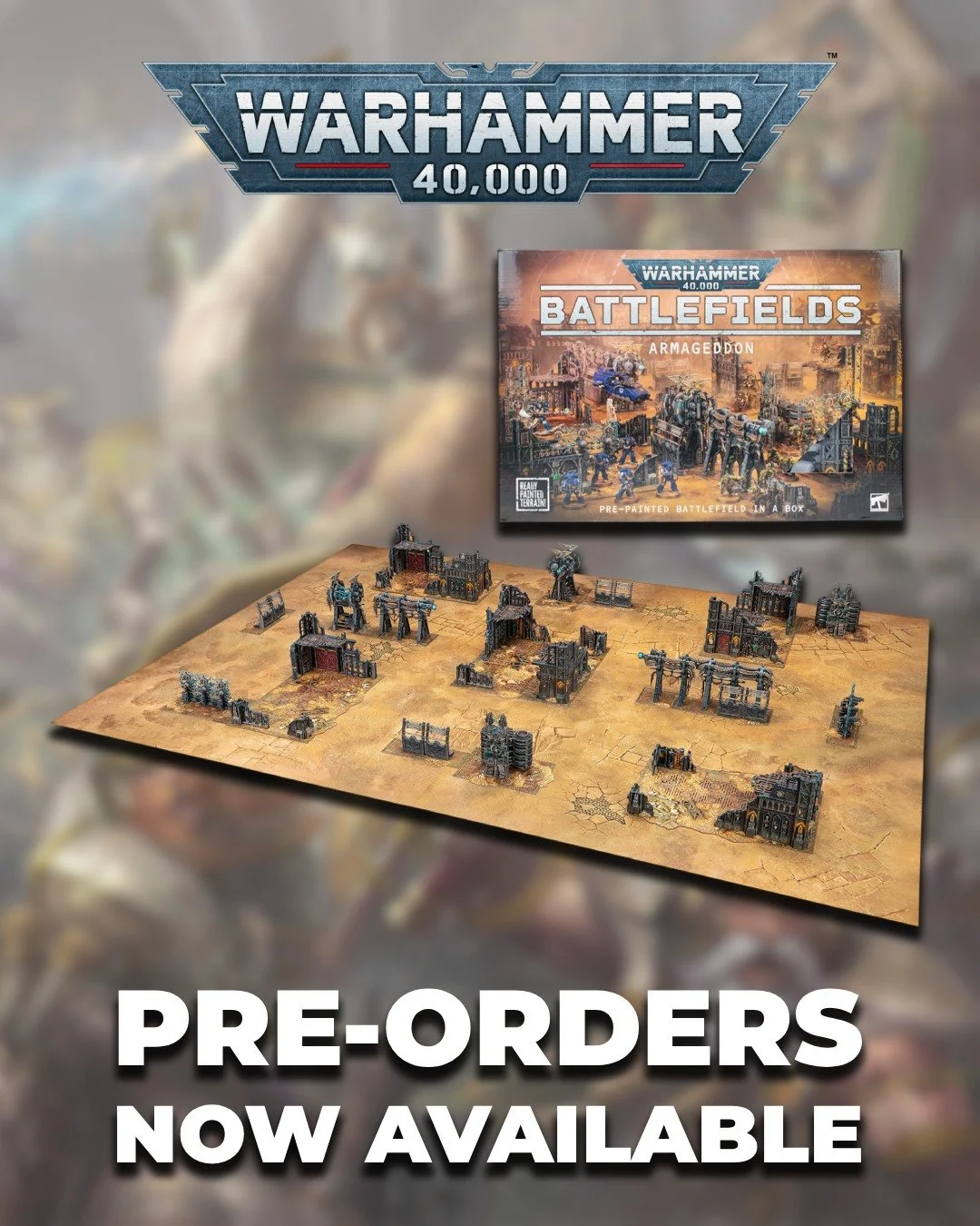 The Khazalite Holds are almost here, and you can pre-order the Warhammer Day commemorative miniature now!

The BIG box of Armageddon pre-painted terrain also joins the lineup, so there's something for fans of both #warhammer40k and #warhammeraos 

Av