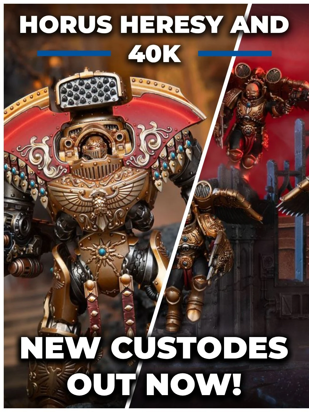 The might of the Custodes is at your disposal, with new and returning miniatures available for both #warhammerthehorusheresy and #warhammer40k RIGHT NOW!

Shop today at Wayland Games.

#warhammercommunity #adeptuscustodes #warhammer