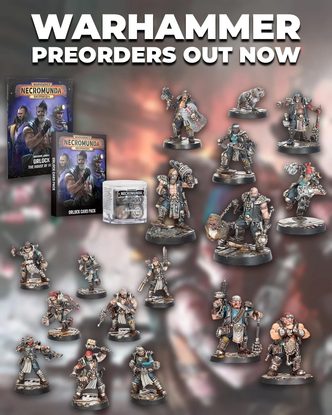 The House of Orlock is gathering forces in the Underhive, and you can add them to your arsenal by pre-ordering today!

Get yours now at Wayland Games

#warhammer #warhammercommunity #necromunda #warhammernecromunda