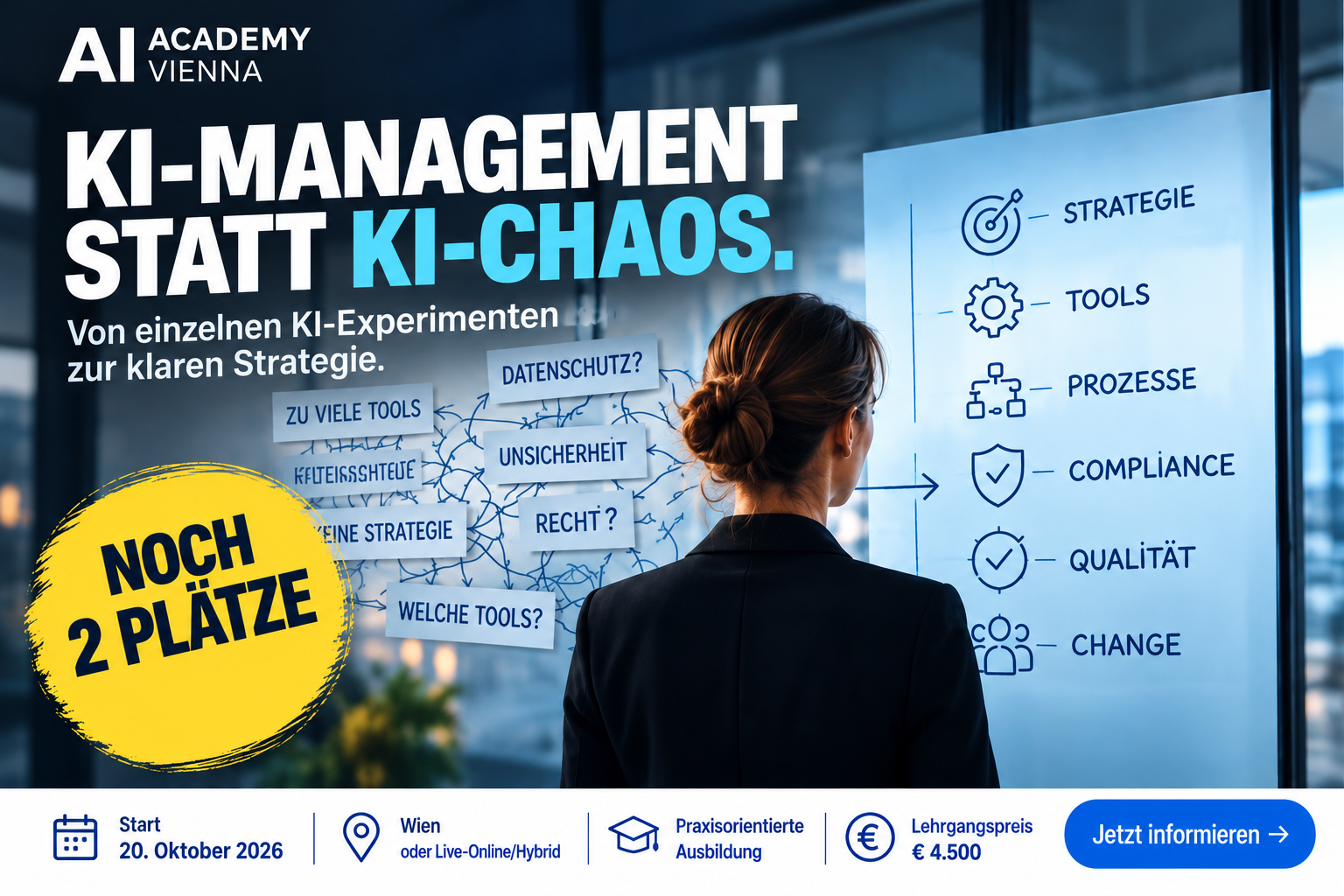 KI-Management statt KI-Chaos: Ausbildung KI-Manager:in startet am 20. Oktober in Wien &amp; Live-Online