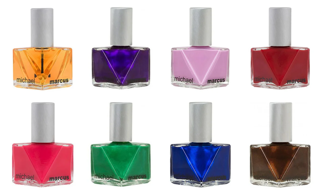 This is a fine, fine example of the power of packaging. Want them all.
Does this : Look good on your nails AND your dresser, also 3-free. Is this: Michael Marcus Nail Polish Get this : Above Price : $15
