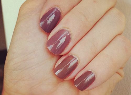 You know greige (grey + beige)? We broke up. I’ve moved on. I’m all about preige now (purple + … you guessed it).
I love this color because my skin has kind of pink/purple dawn of the dead undertones, so as far as darker colors go, it’s very flattering. I just can’t do a brown or a dark red - it makes me look unwell.
From top to bottom nail in the image above:
1. Sally Hansen Commander in Chic ($6.99) | 2. Rimmel Lasting Finish Pro Steel Grey ($3.78) | 3. Essie Glamour Purse ($8.00)
The Essie is a little browner than the others, which are extremely similar (possibly the exact same - it happens).
What’s your favorite new nail color for Fall?