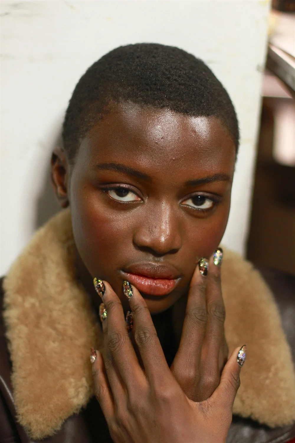 That crop The coral glow Backstage at Naeem Khan AW17