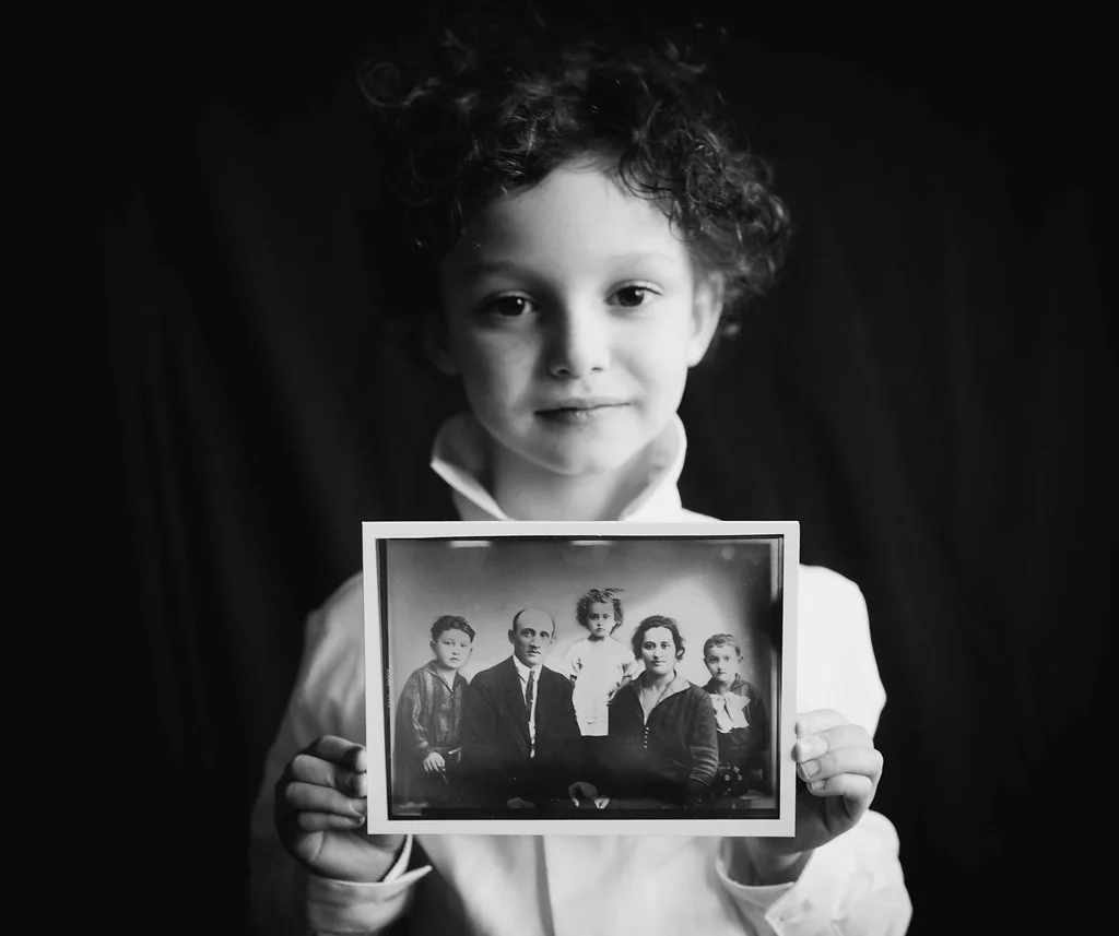Phil's son holds the only photograph of his great-great-grandparents and great-grandmother.