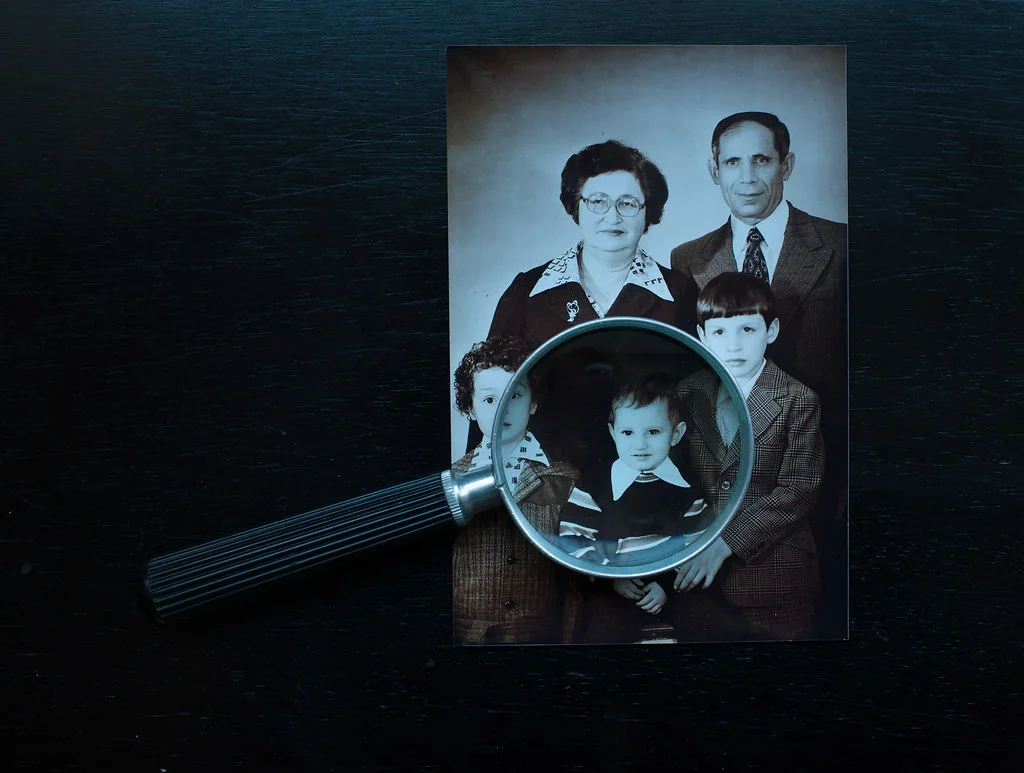 Phil (magnified, center) with his grandparents and cousins in former USSR.