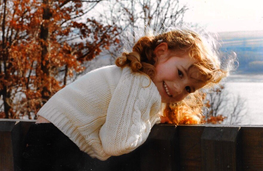 Always the kid that enjoyed the outdoors. Also early evidence that my hair has always had a life of it's own...