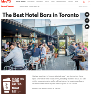 BLOG TO The Best Hotel Bars in Toronto