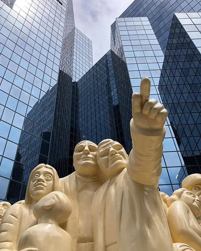 Caution - &ldquo;A crowd has gathered, facing the light, an illumination brought about by fire, an event, an ideology -- or an ideal. The strong light casts shadows, and as the light moves toward the back and diminishes, the mood degenerates; rowdine