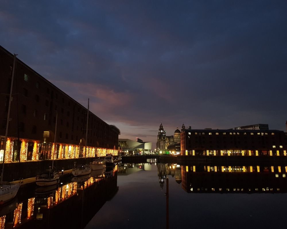 Albert Dock at Night, Liverpool
