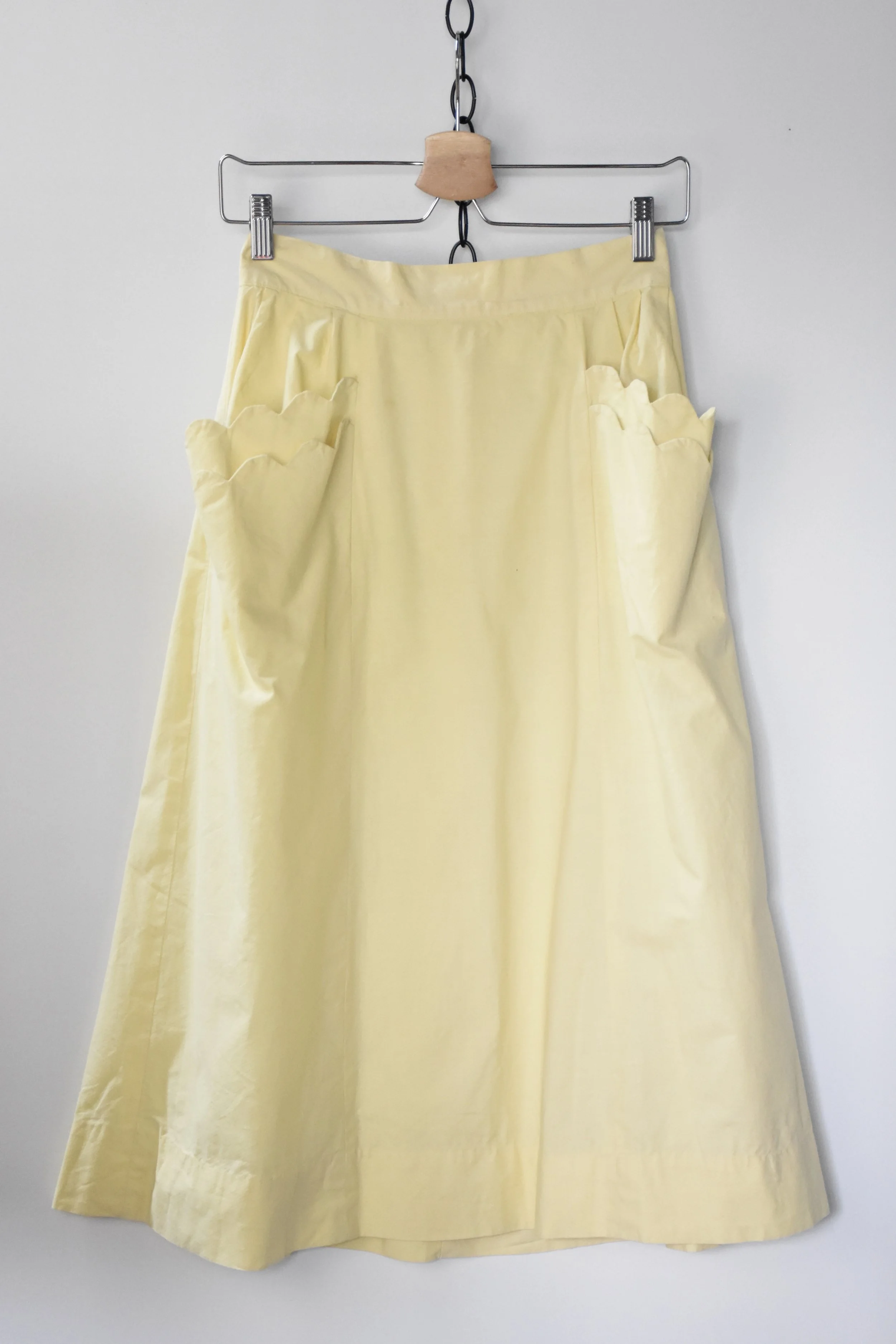 Wil Zip Yellow Petal Mid Skirt