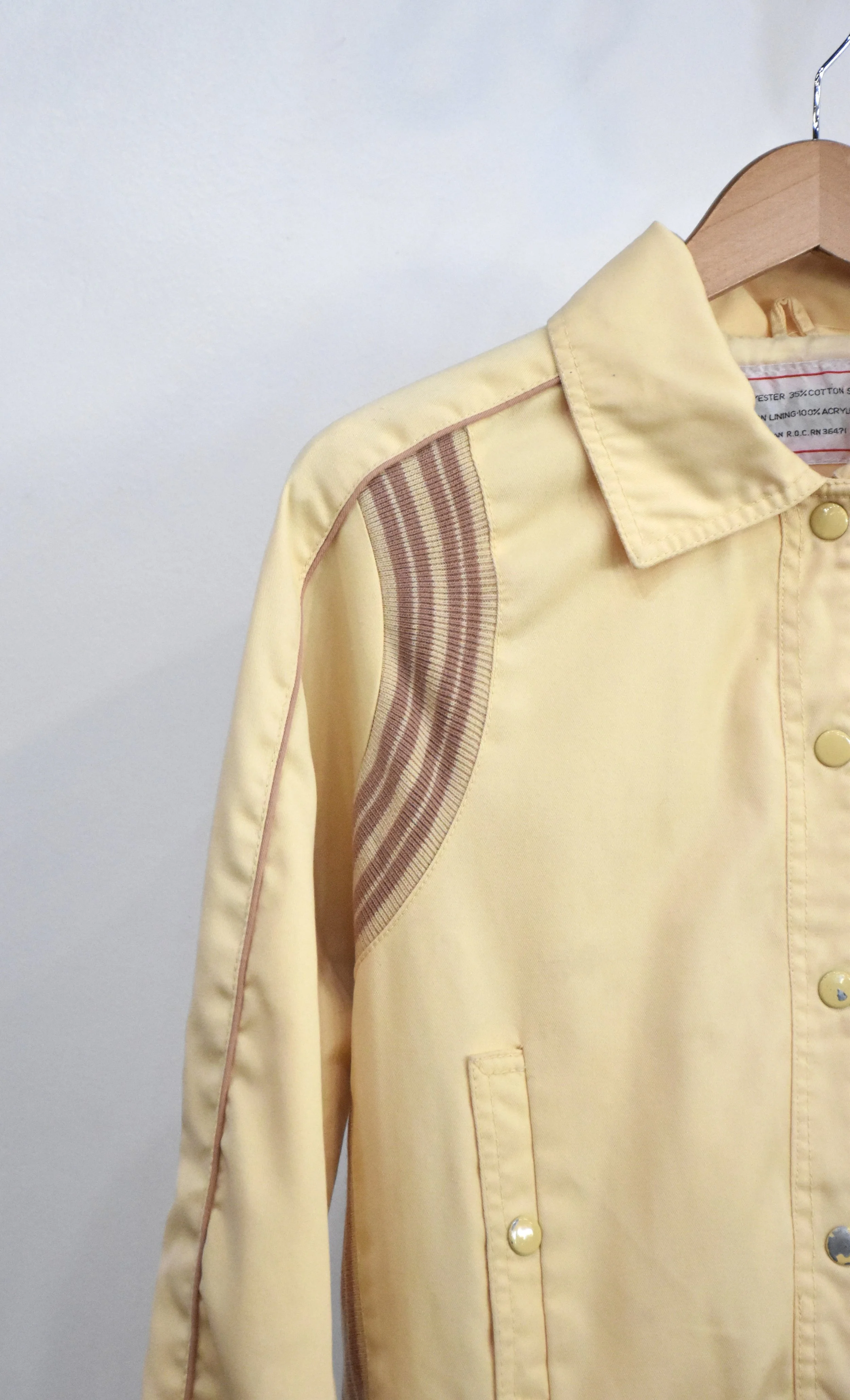 Ribbed Knit Varsity Jacket