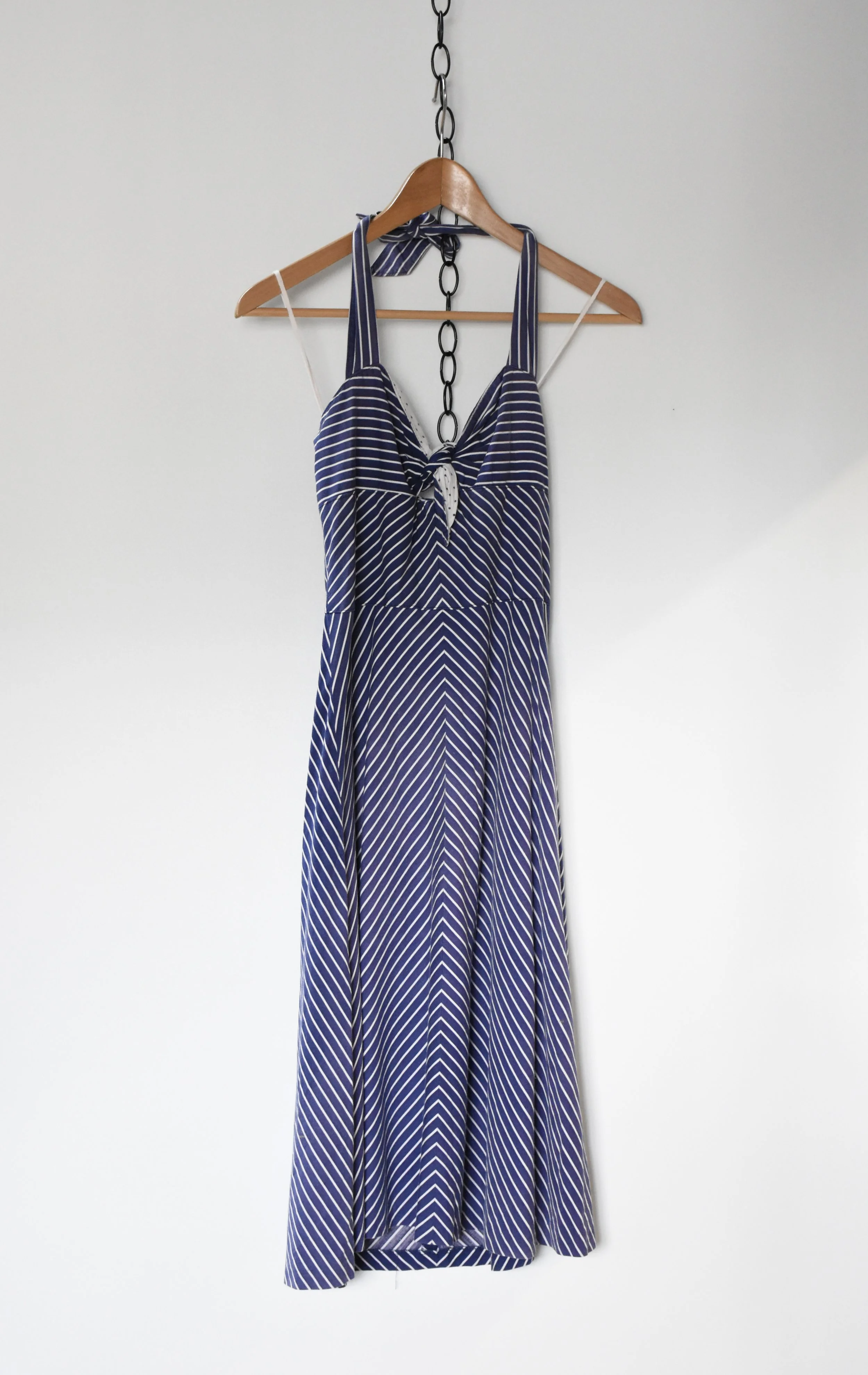 Halter Pinstripe Dress