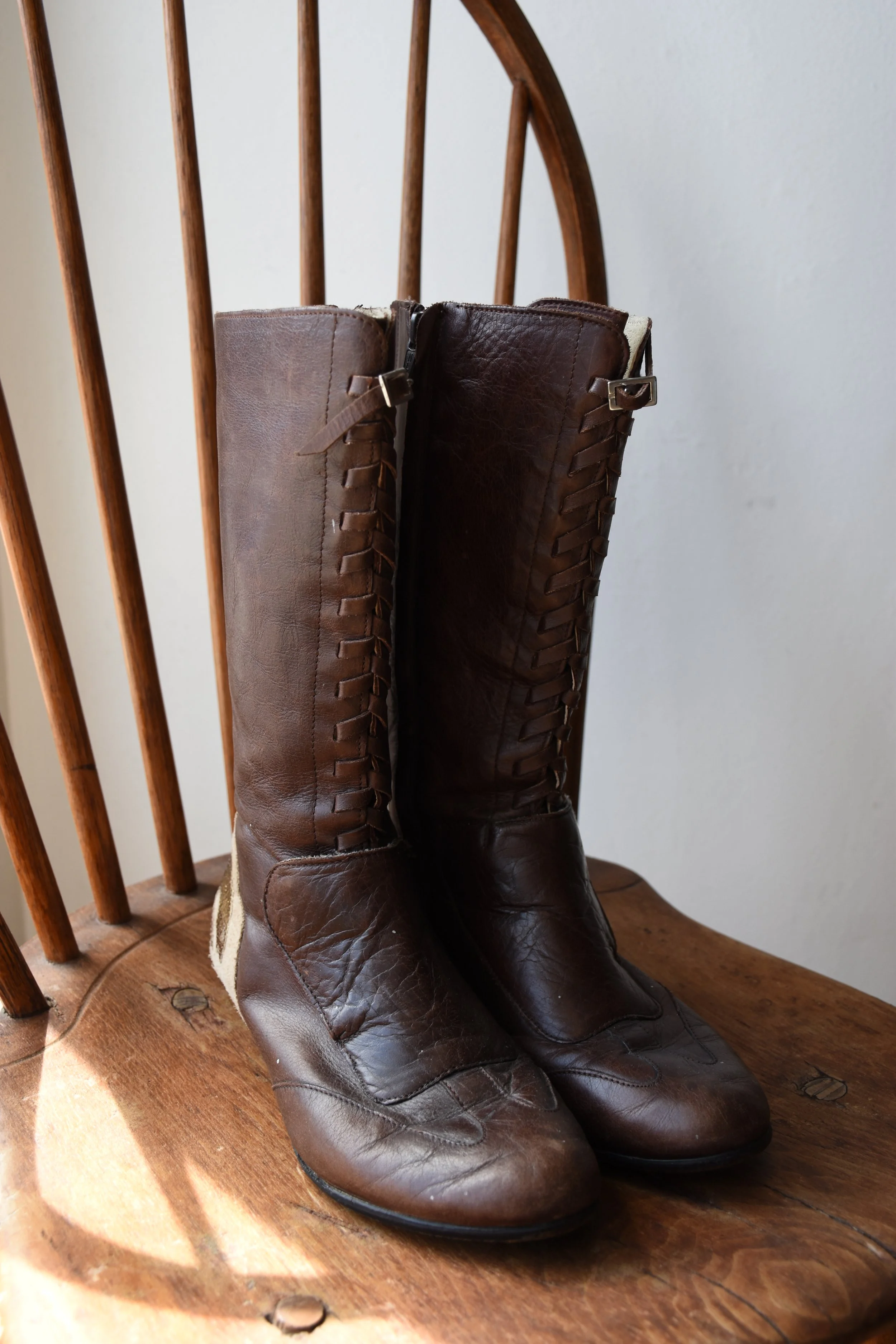 Vntg Puma Leather Boxing Boots