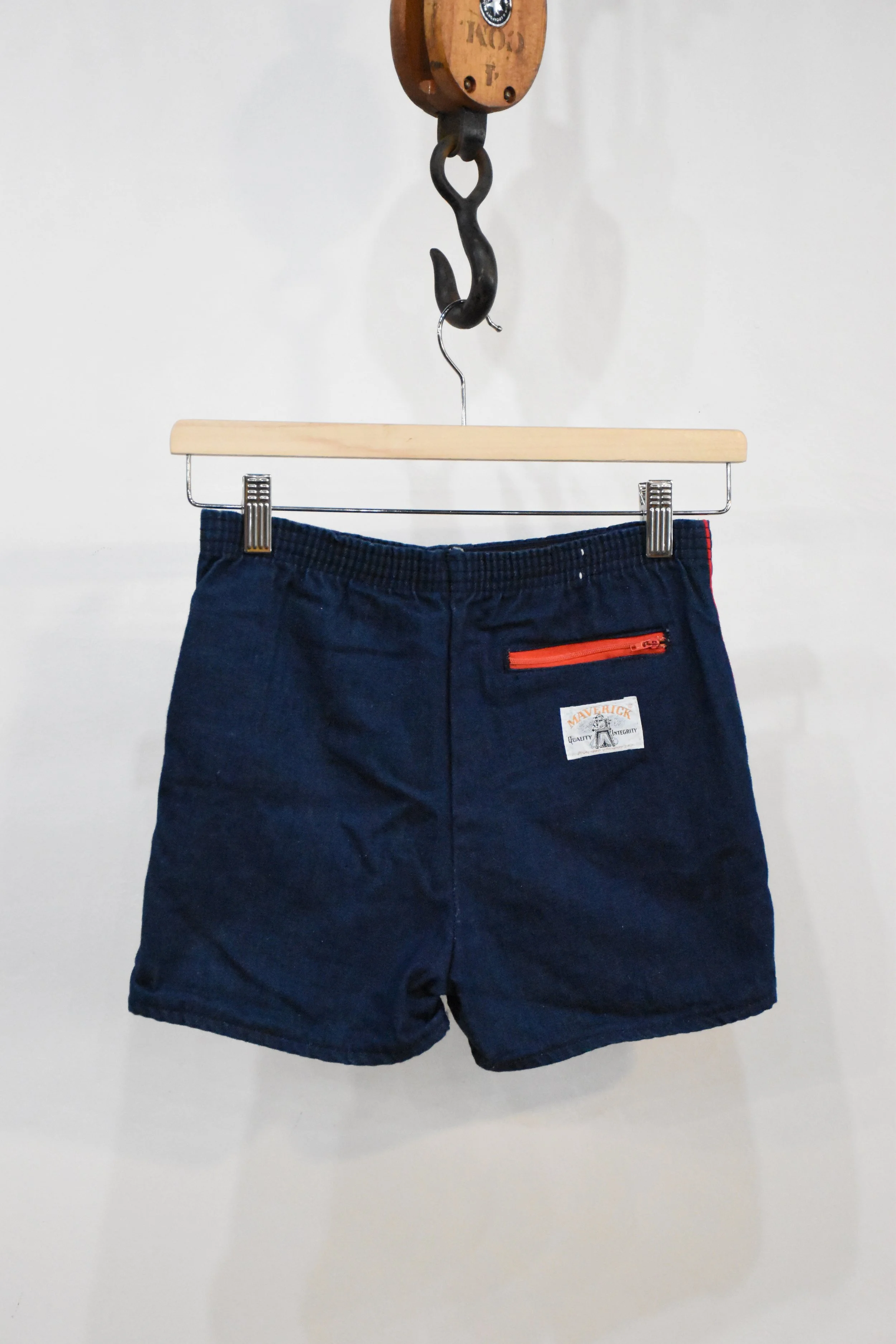 Maverick Red Pin Stripe Denim Short