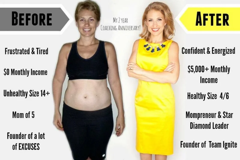 Marissa Myers body transformation from home workouts.