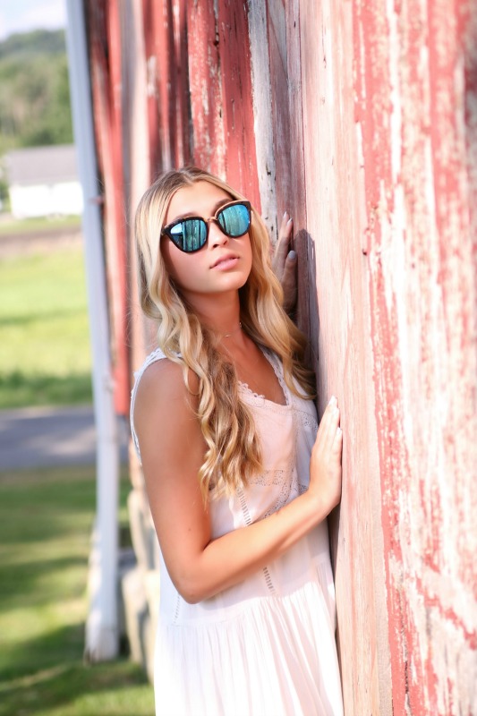 My teenage daughter in the Rose - Black/white mirror polarized lens.