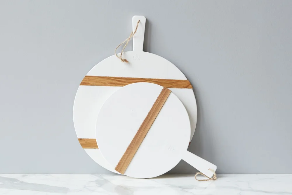 White Mod Charcuterie Board Round Jenny Reimold