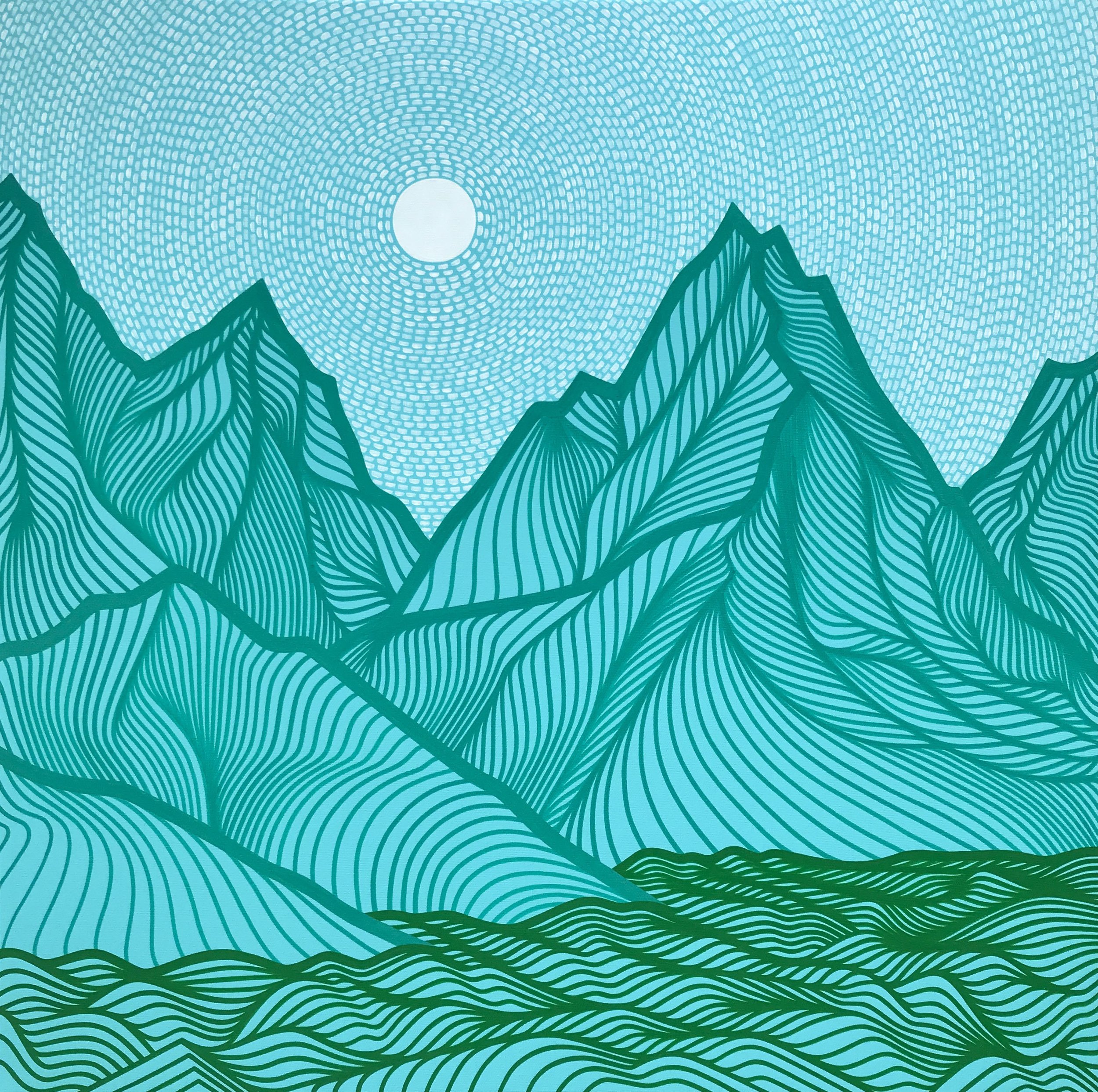 River Deep - Mountain High, acrylic on canvas, 24"x 24", available through Ashdale Gallery