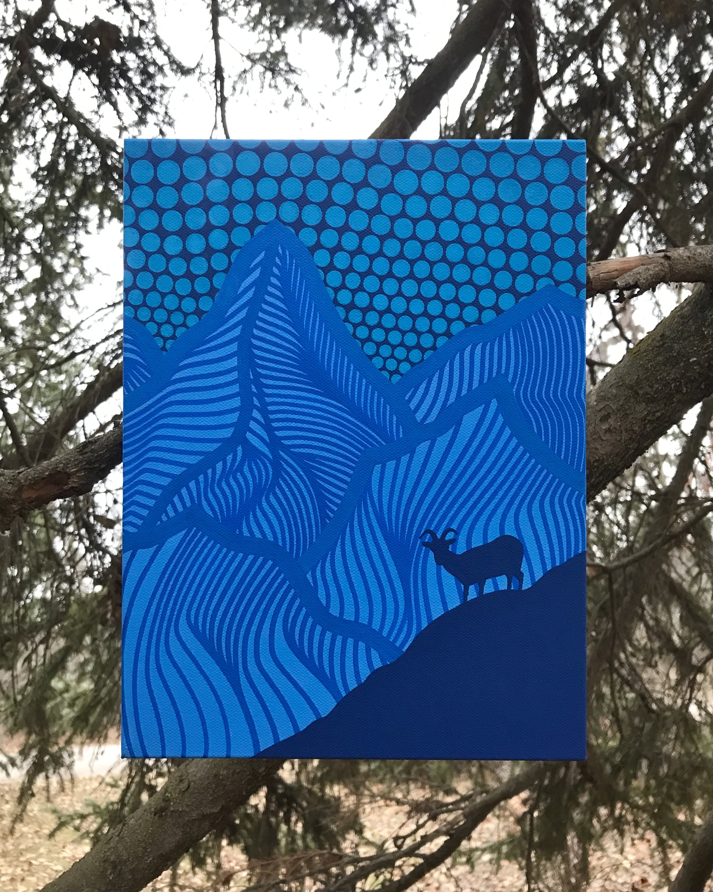 High Rise, acrylic on canvas, 12"x 9"