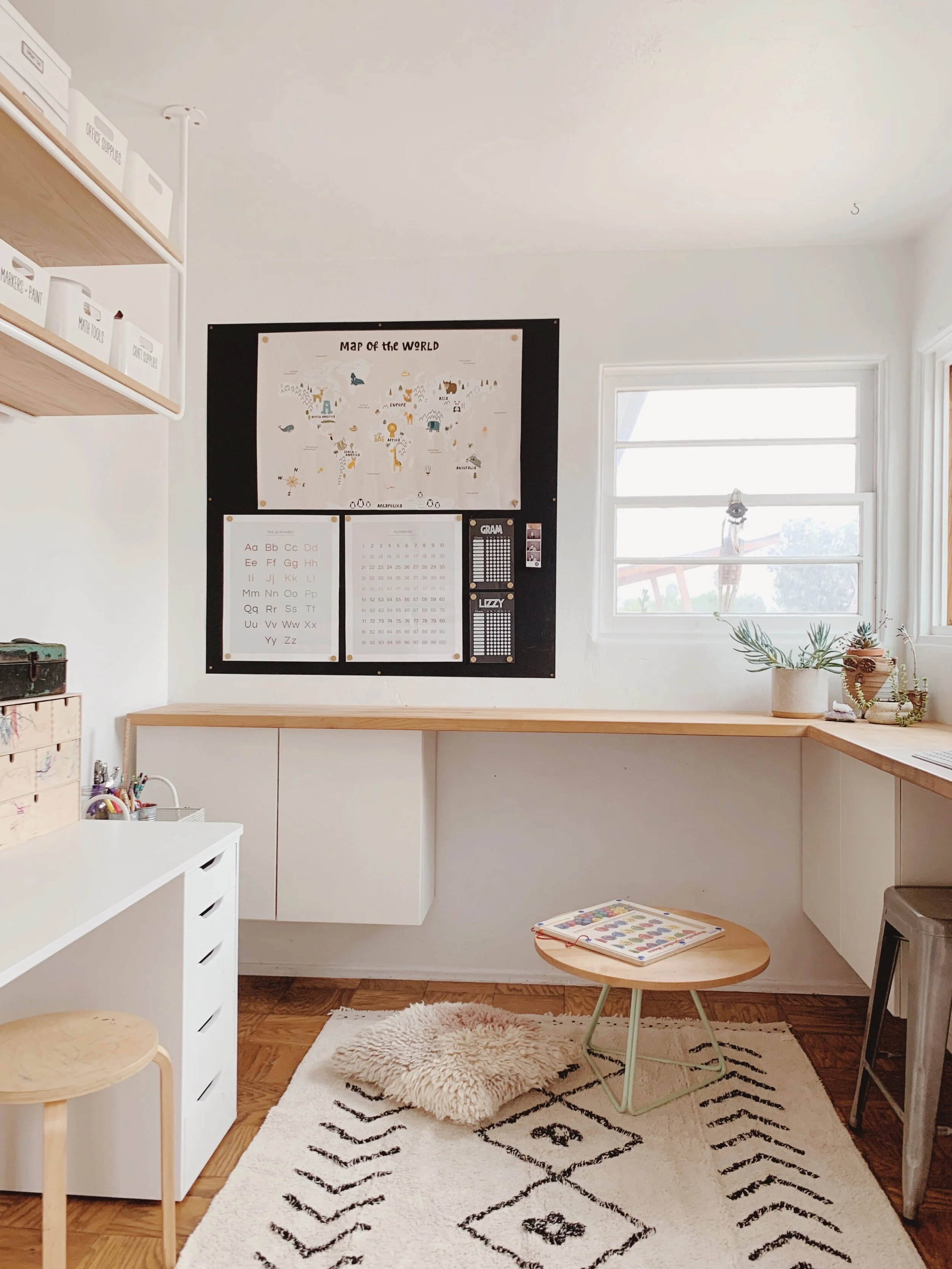 Our Homeschool / Distance Learning Space + Shopping List