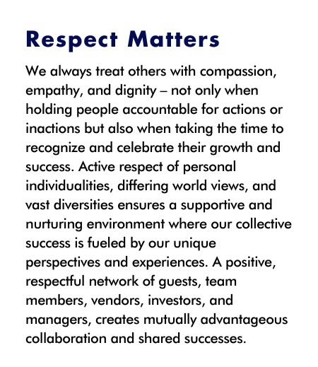 Core Values — Graves Hospitality