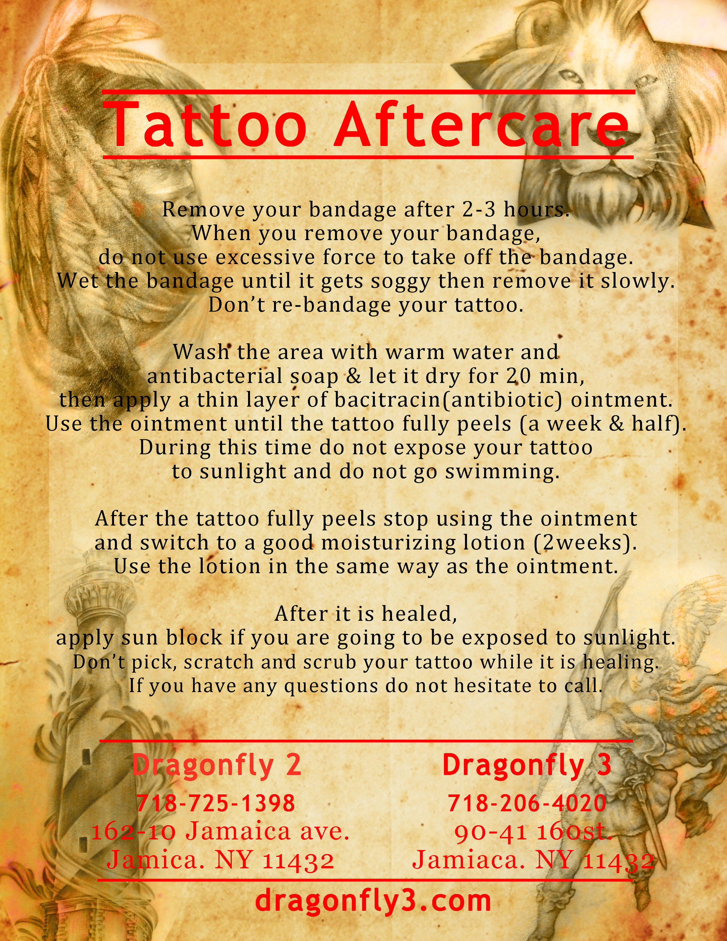 Tattoo aftercare  Side Ink Tattoo