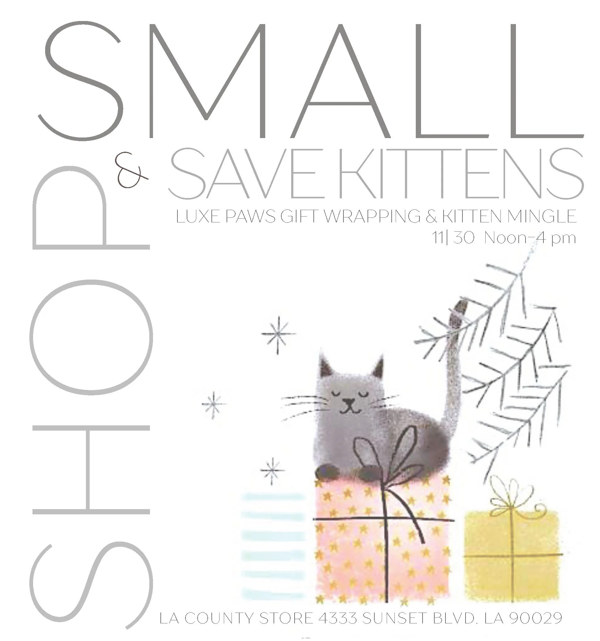 Shop Small &amp; Save Kittens Gift Wrapping at LA County Store