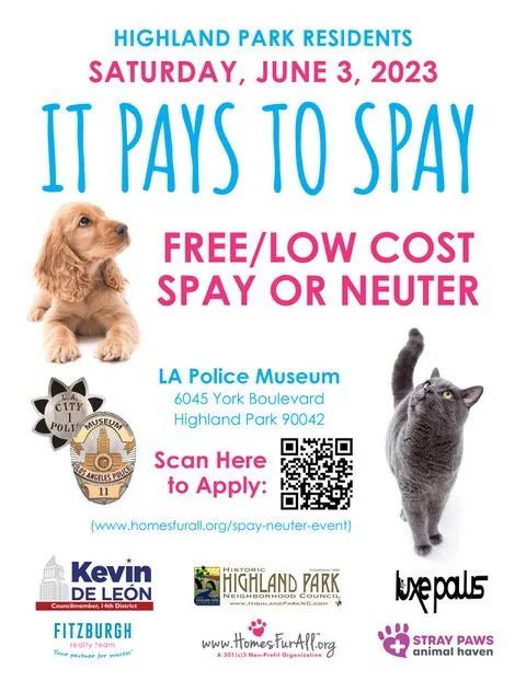 It Pays to Spay- Highland Park Event