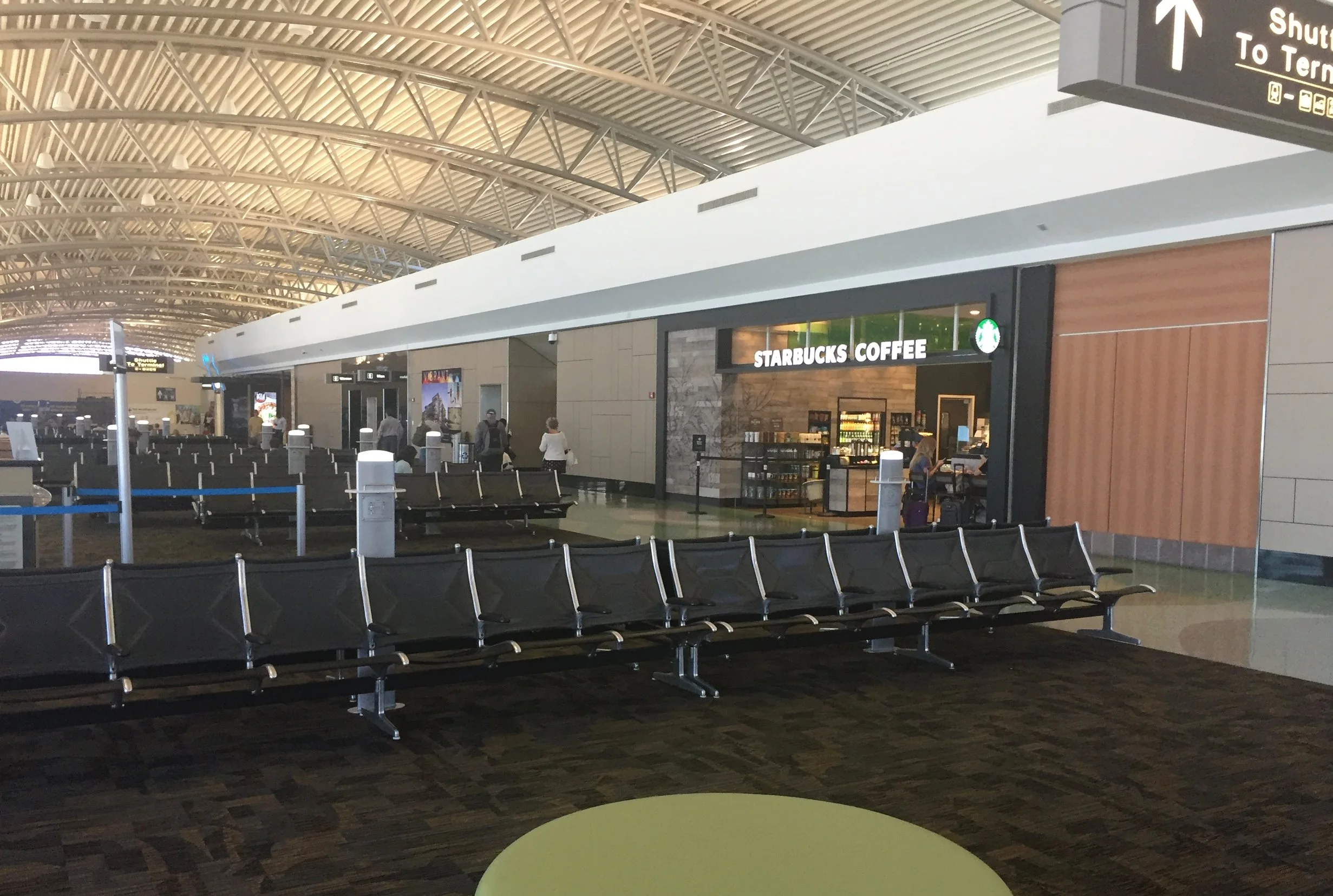  Airside F concourse new concessions are built, new functional improvements furnishings and configuration.  