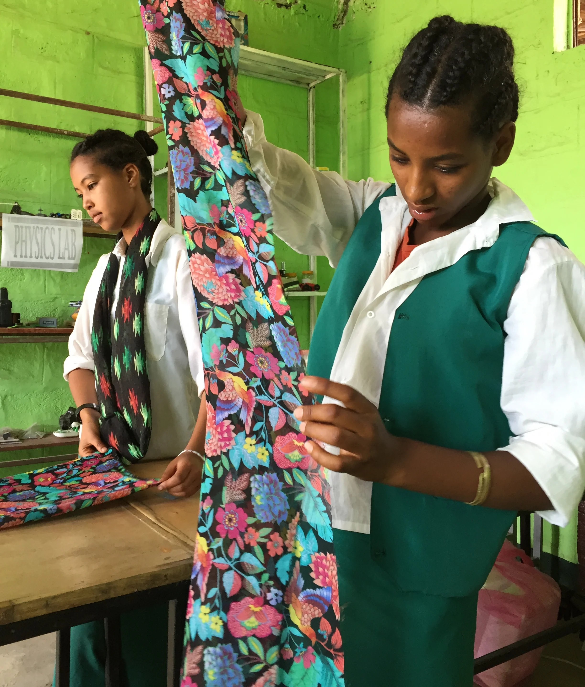 Girls at work
