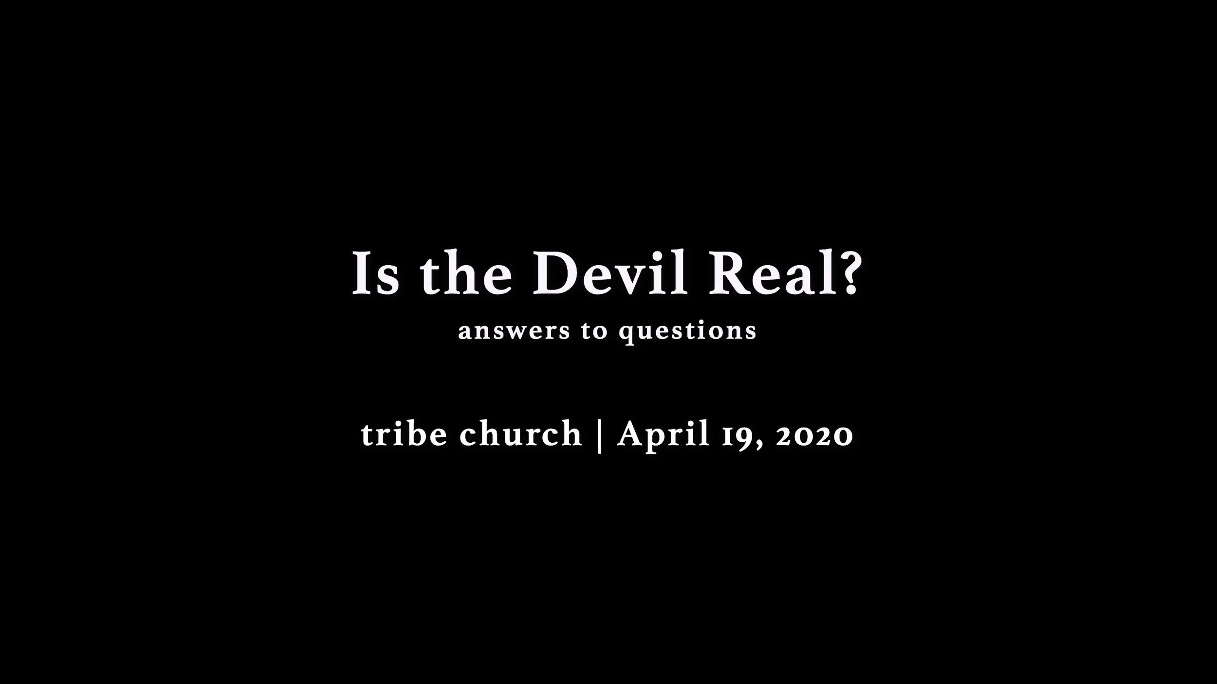 Is the Devil Real?