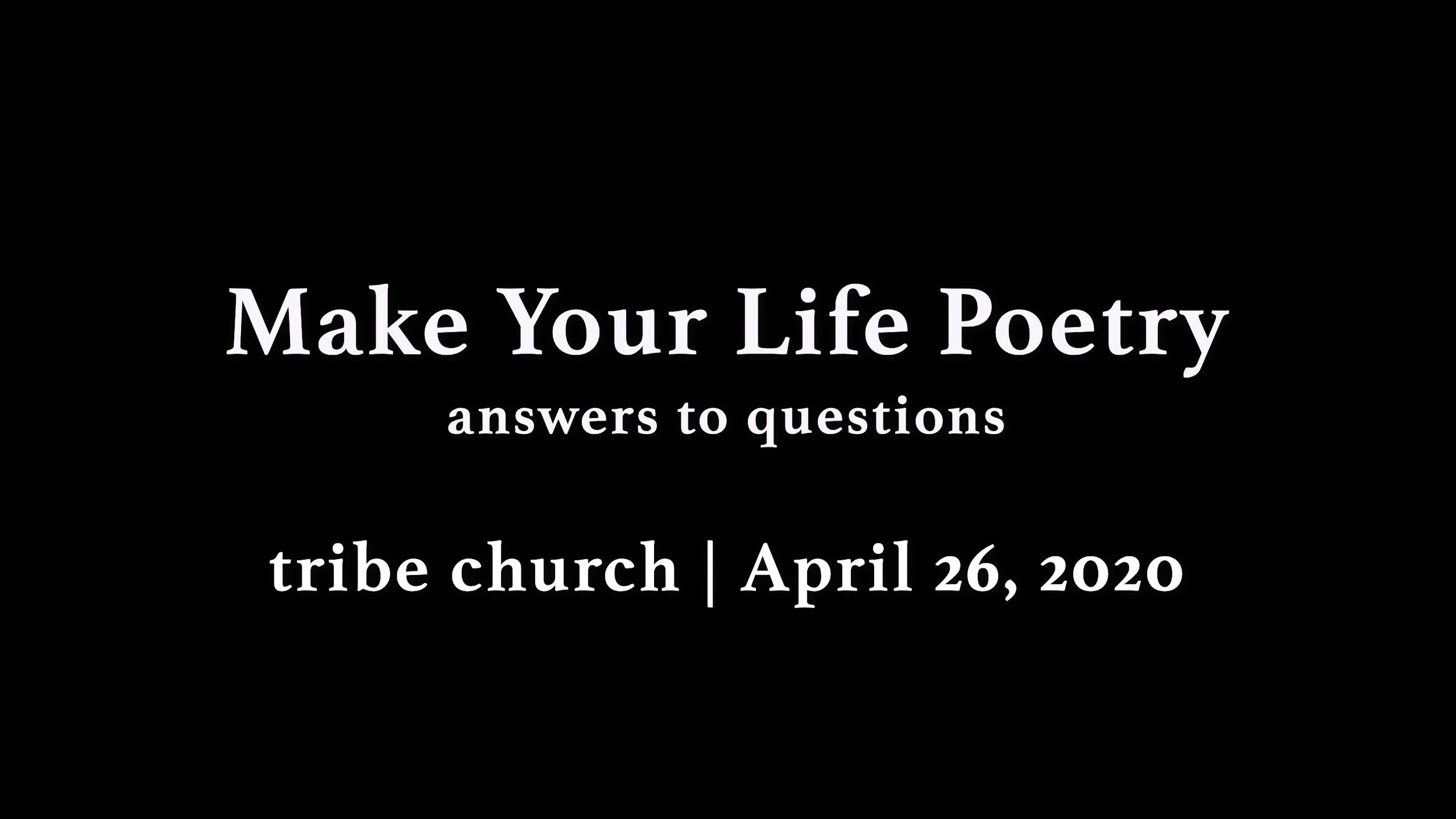 Make Your Life Poetry