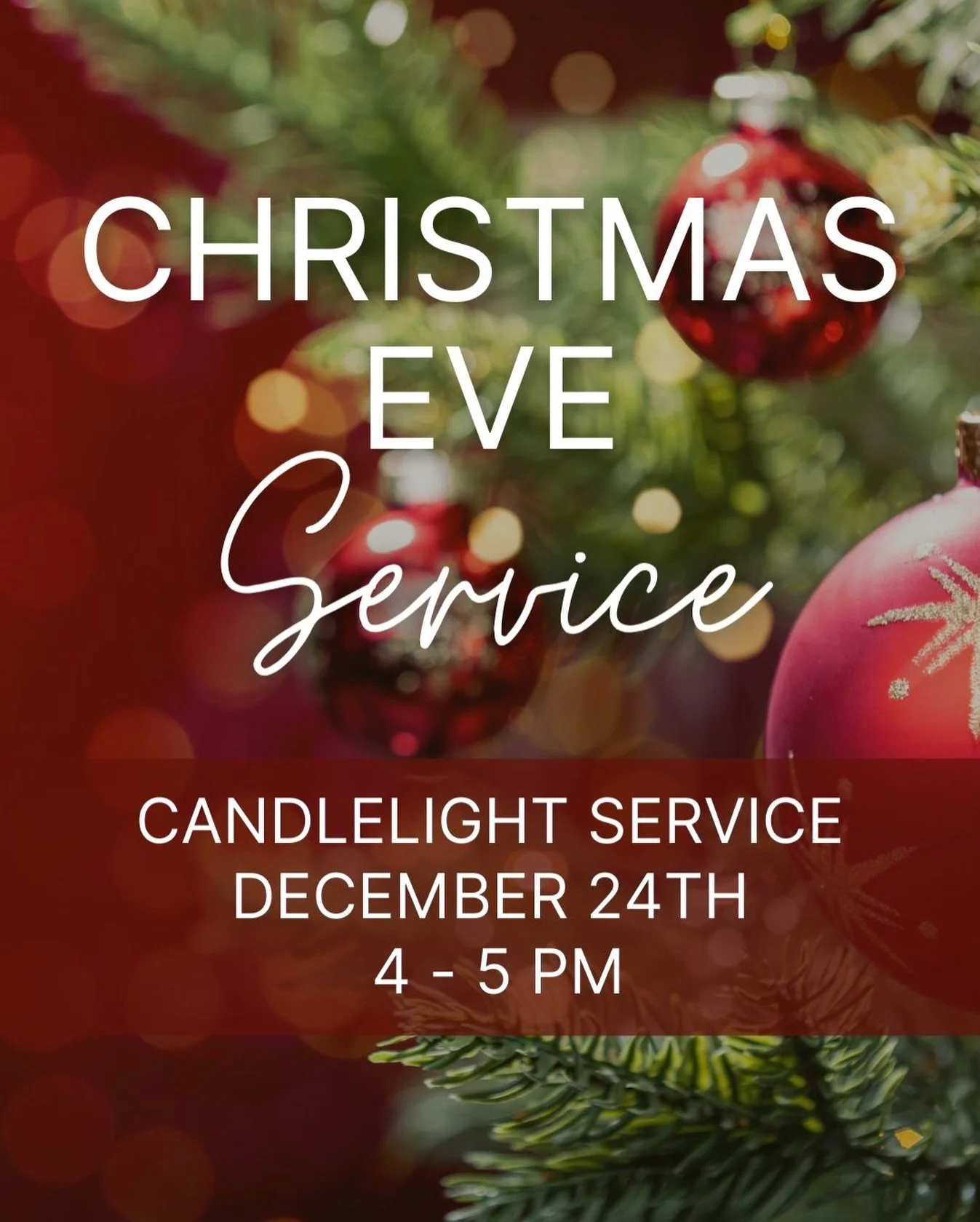 🕯️ Christmas Eve Candlelight Service | 4&ndash;5 PM🕯️ Join us at Tribe this Christmas Eve for a beautiful, traditional candlelight service from 4:00&ndash;5:00 PM.

This is a special all-ages gathering, with children joining us as we sing beloved C
