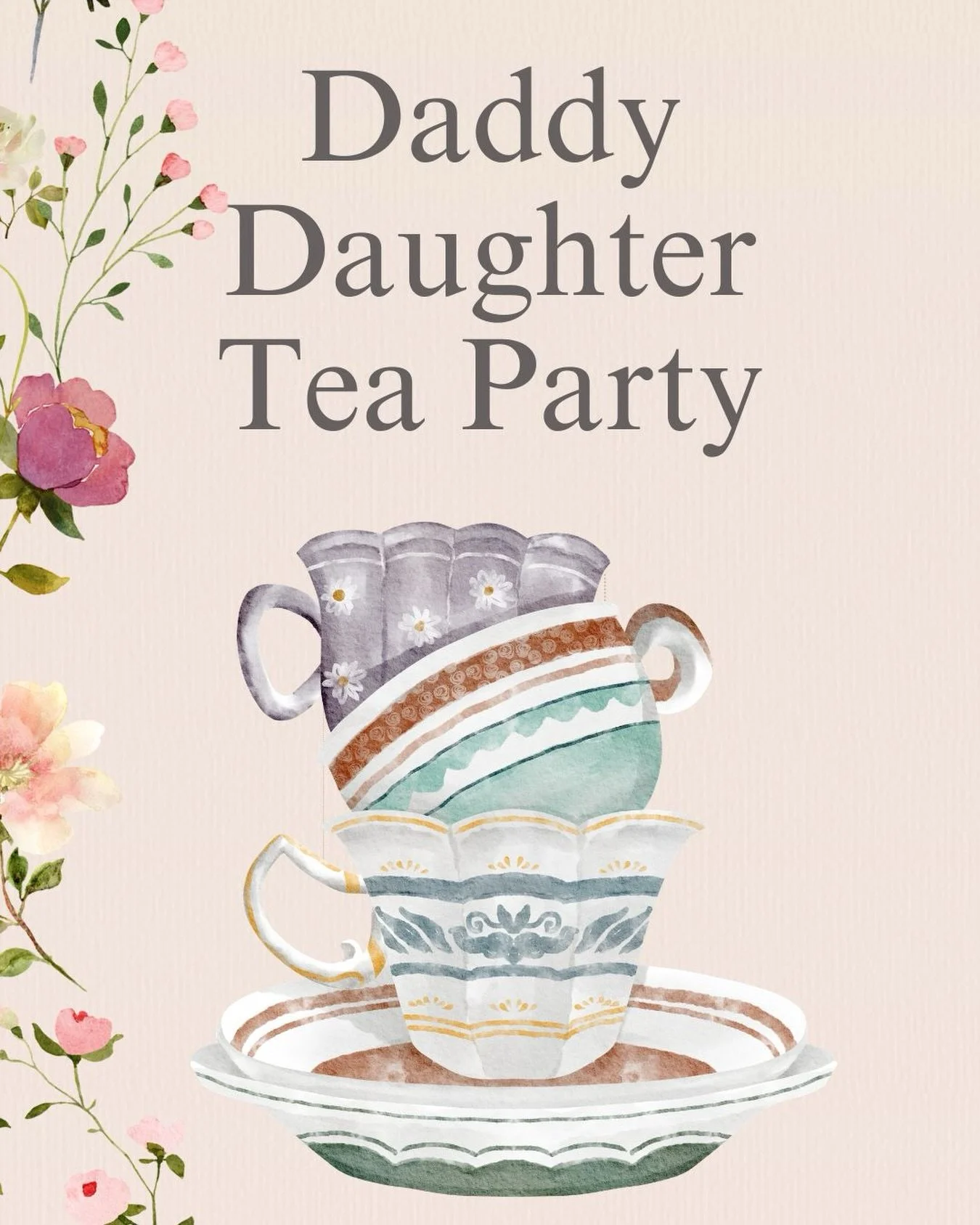 🌸🎀 Last Chance to RSVP! 🎀🌸 Dads &amp; Daughters &mdash; don&rsquo;t miss this special afternoon together! 💕 Our Tribe Kids Daddy Daughter Tea Party is happening THIS Sunday, February 22 from 2:00&ndash;3:30 PM at Tribe Church (3125 Oak View Driv