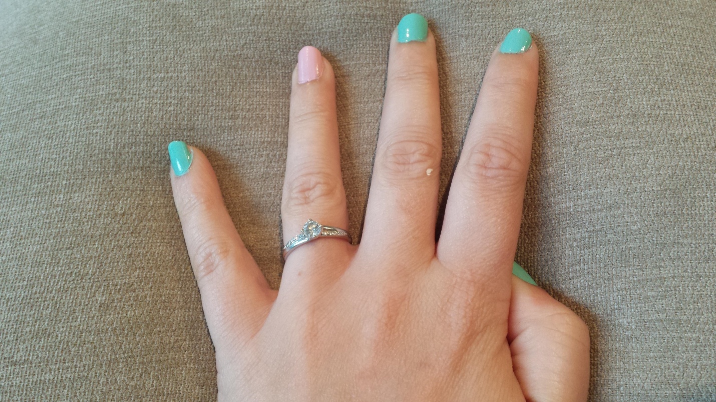 I spent my summer with my nails painted my bridal colors.
