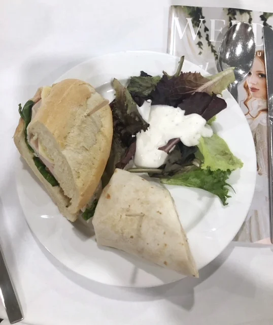 We were treated to a soup, sandwich and salad buffet.