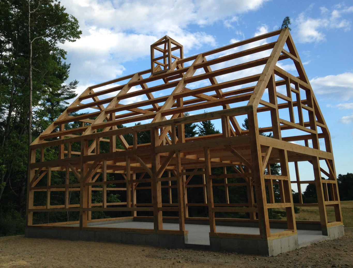 Timber Frame Barn with Cupola