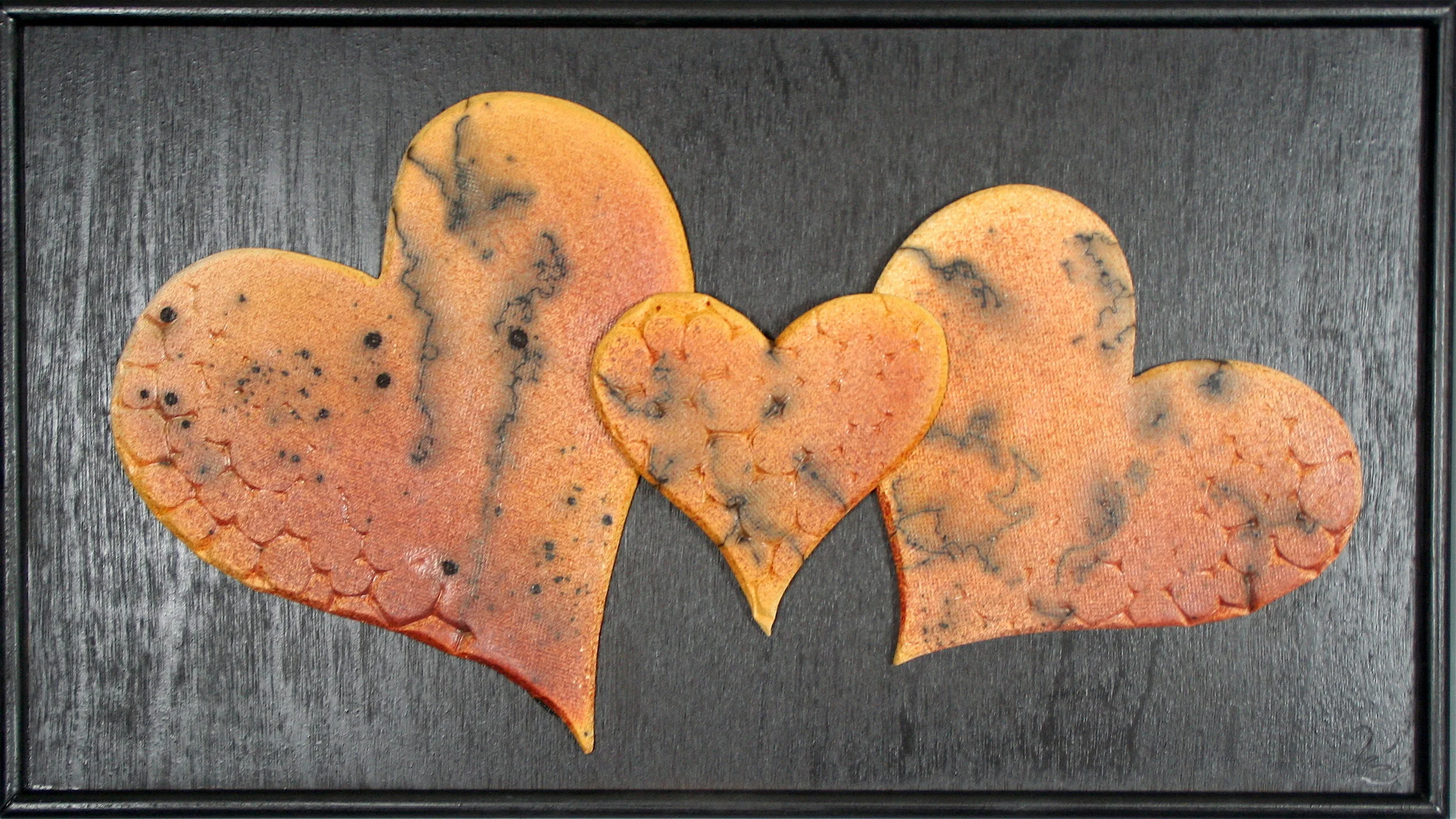 Raku Horsehair Fumed "Family"