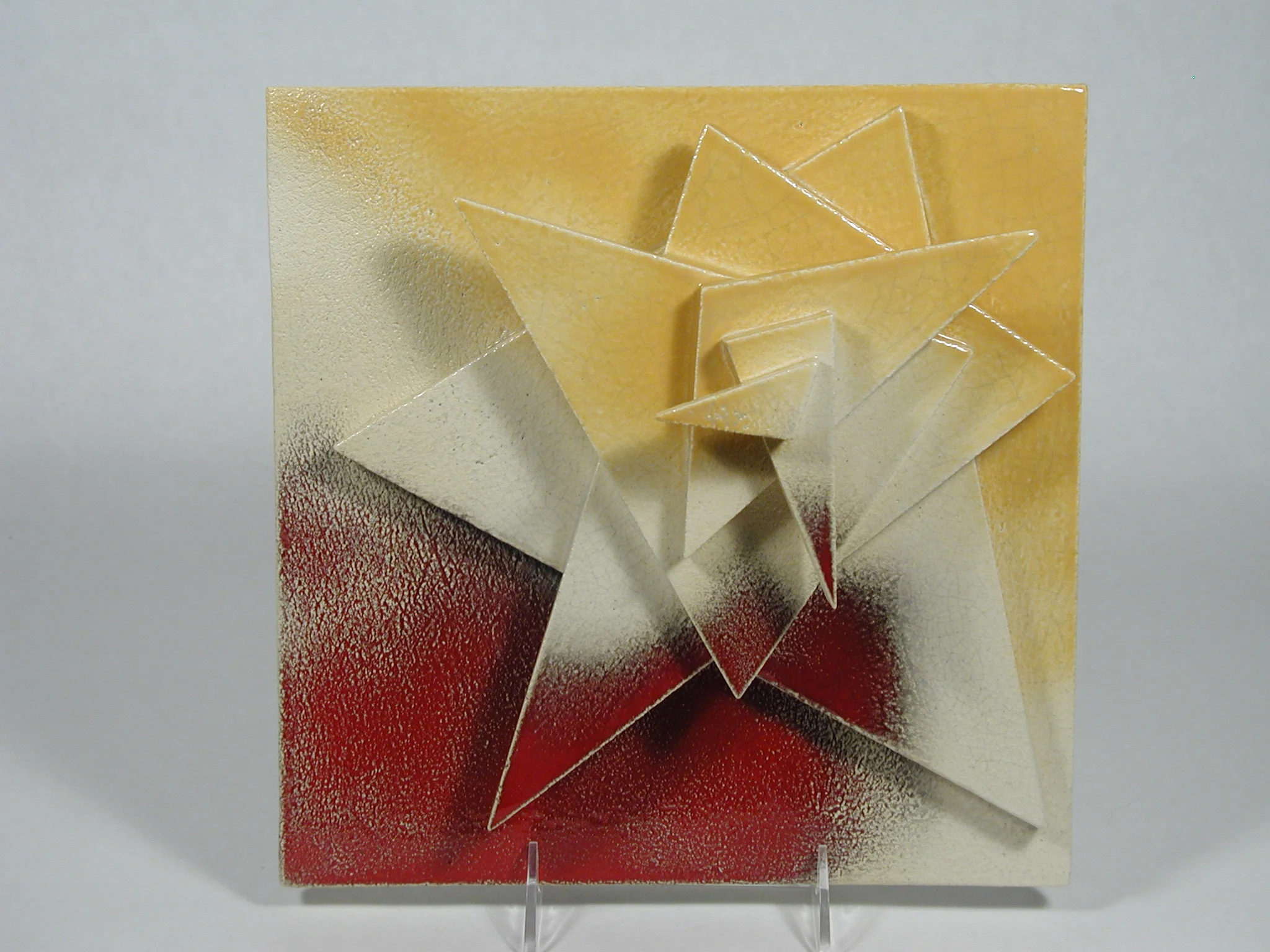 Glazed Sculpted Feeling Centered "Triangles"
