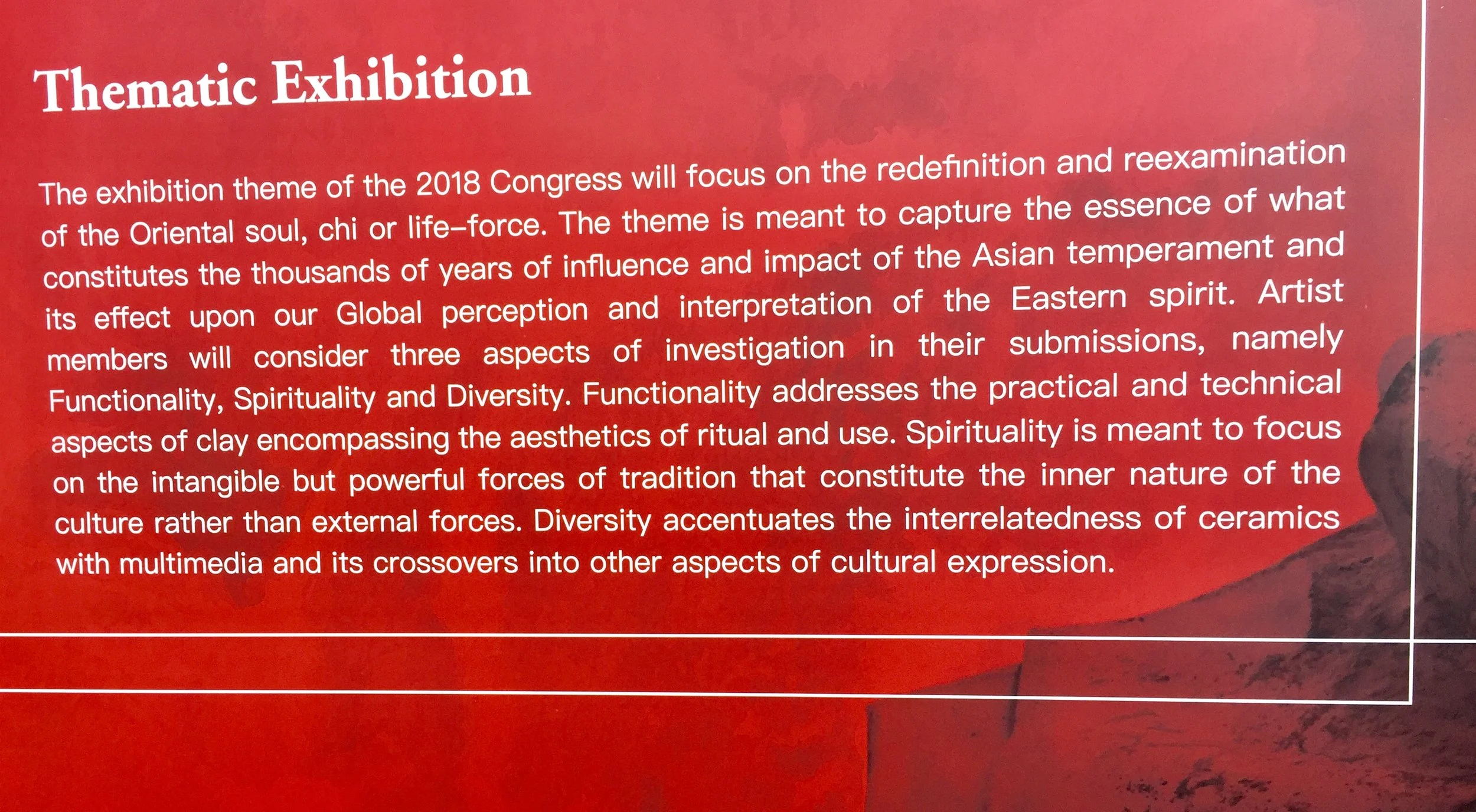 Explanation of the Member exhibition of the IAC at the Yingge Ceramics Art Museum and Center.