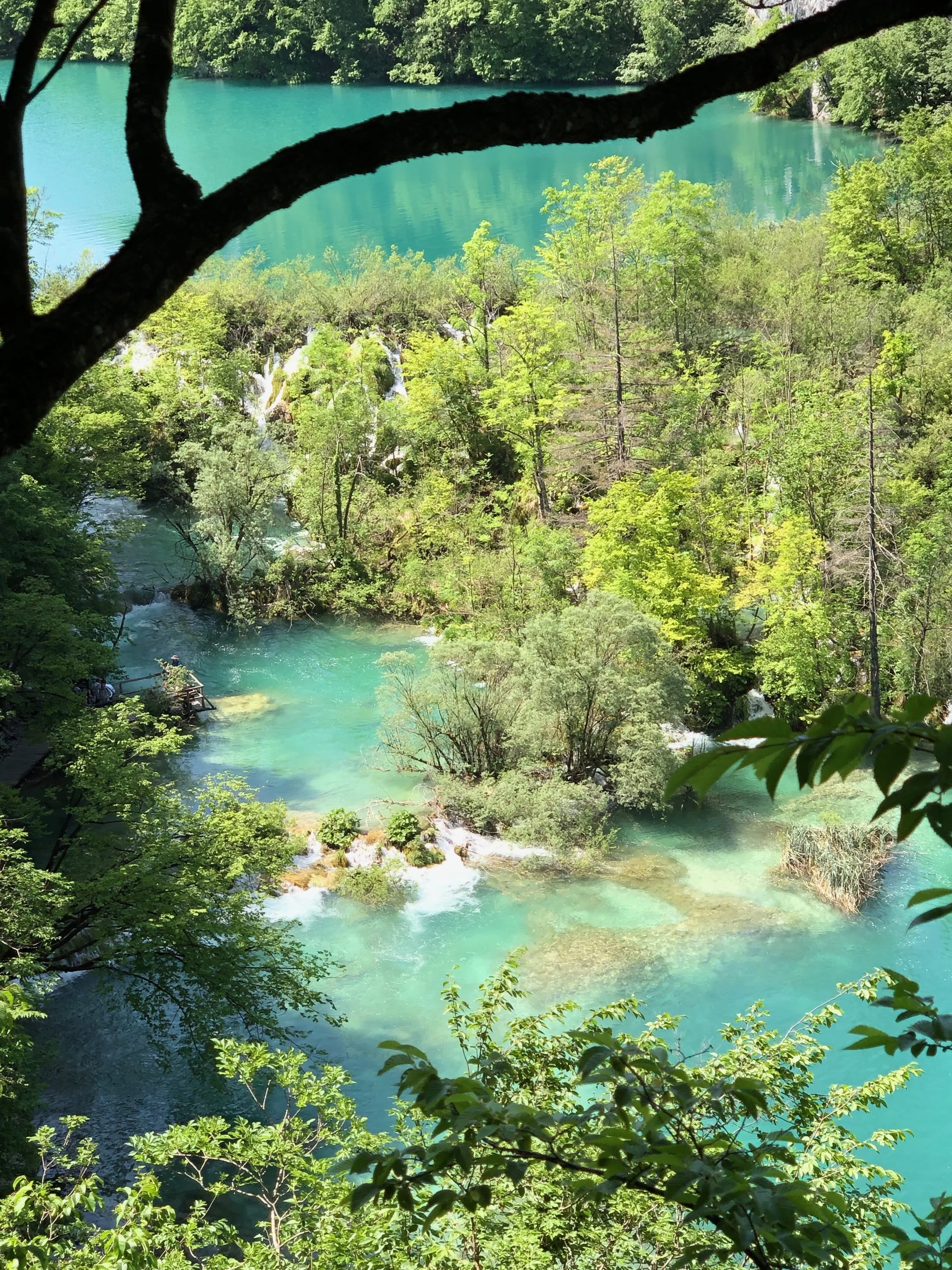 Plitvice Lakes and waterfalls.