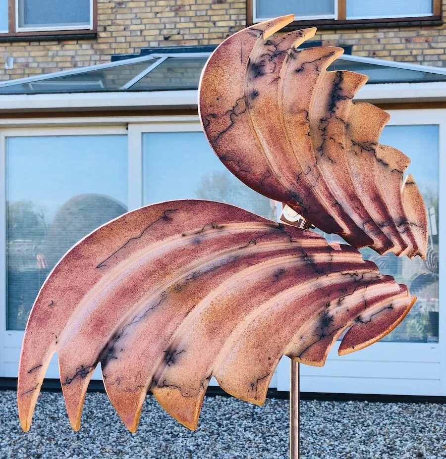 Horsehair Raku "Spread your Wings" 1 wing