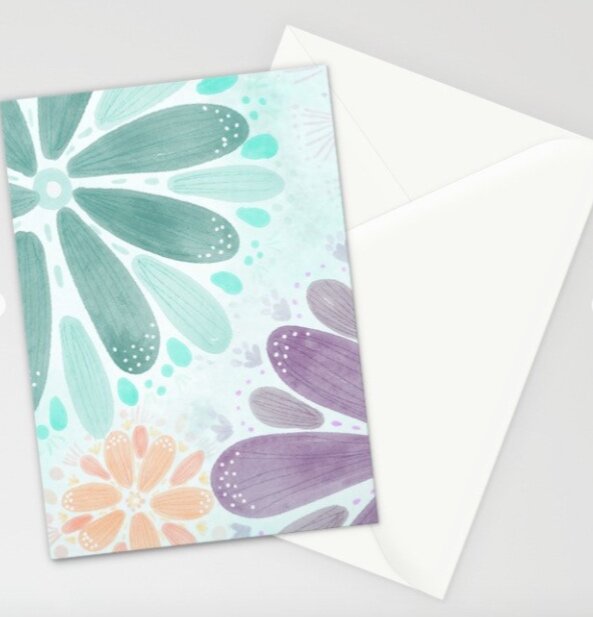 Funky Watercolor Flowers on Greeting Cards (Copy)
