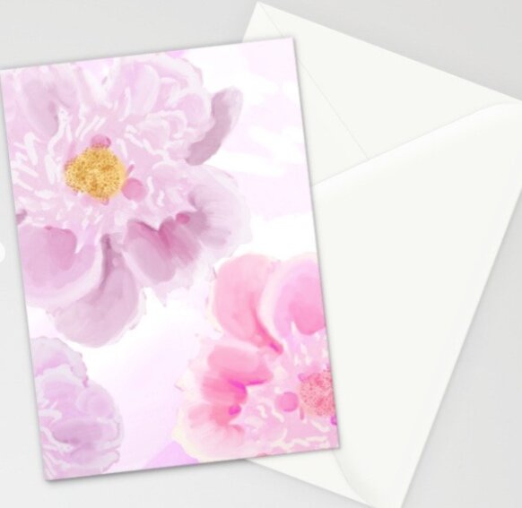 Watercolor peonies on greeting cards (Copy)